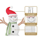 0.97M Christmas Lights Snowman 80 LED Decorations Jingle Jollys - RnR Galore