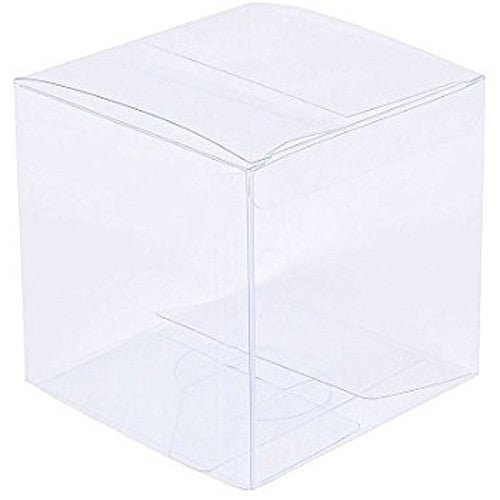 10 Pack of 12cm Square Cube Box - Large Bomboniere Exhibition Gift Product Showcase Clear Plastic Shop Display Storage Packaging Box - RnR Galore