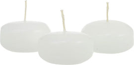 10 Pack of 8cm Ivory Wax Floating Candles - wedding party home event decoration - RnR Galore