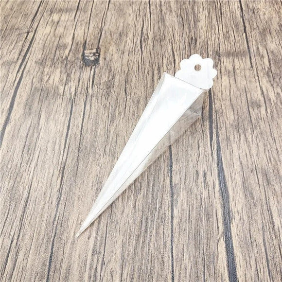 10 Pack of Clear Pyramid Triangle Shaped Small Clear Gift Box - Bomboniere Jewelry Gift Party Favor Model Candy Chocolate Soap Box - RnR Galore