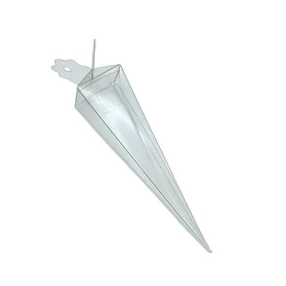 10 Pack of Clear Pyramid Triangle Shaped Small Clear Gift Box - Bomboniere Jewelry Gift Party Favor Model Candy Chocolate Soap Box - RnR Galore