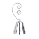 10 Pack of Silver Wedding Kissing Bell Name Card Stand Holder with Heart in Ring Bomboniere Favour Gift - RnR Galore