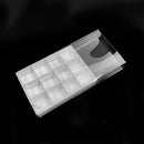 10 Pack of White Card Chocolate Sweet Soap Product Retail Gift Box - 12 bay 4x4x3cm Compartments - Clear Slide On Lid - 16x12x3cm - RnR Galore
