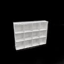 10 Pack of White Card Chocolate Sweet Soap Product Retail Gift Box - 12 bay 4x4x3cm Compartments - Clear Slide On Lid - 16x12x3cm - RnR Galore