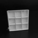 10 Pack of White Card Chocolate Sweet Soap Product Retail Gift Box - 9 bay 4x4x3cm Compartments - Clear Slide On Lid - 12x12x3cm - RnR Galore