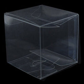 10 Piece Pack - PVC Clear See Through Plastic 15cm Square Cube Box - Large Bomboniere Product Exhibition Gift - RnR Galore