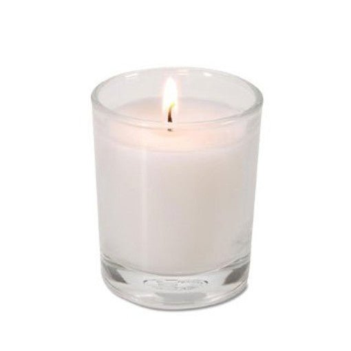 10 White Wax Clear Glass Holder Votive Candle - Wedding Event Centrepiece Table Decoration - RnR Galore