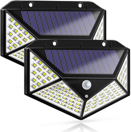 100 Waterproof LED Motion Sensor Solar Security Lights Outdoor (2pack) - RnR Galore
