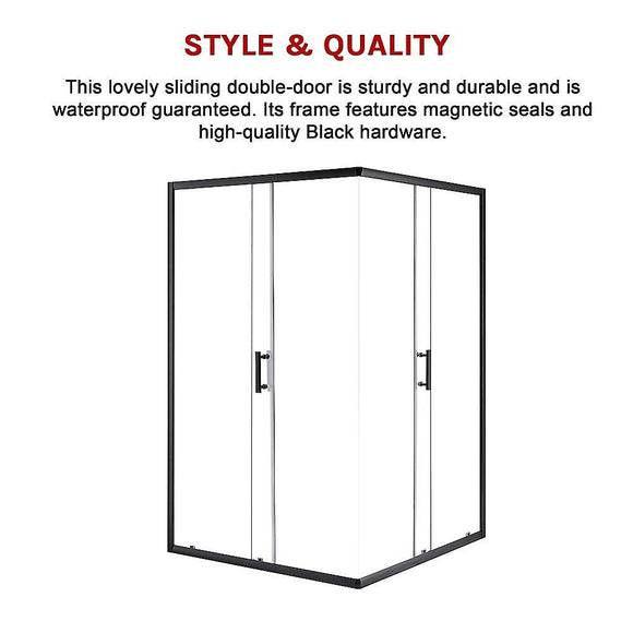 1000 x 900mm Sliding Door Nano Safety Glass Shower Screen By Della Francesca - RnR Galore