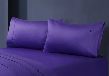 1000tc egyptian cotton pillowcase pair violet - RnR Galore