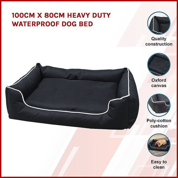 100cm x 80cm Heavy Duty Waterproof Dog Bed - RnR Galore