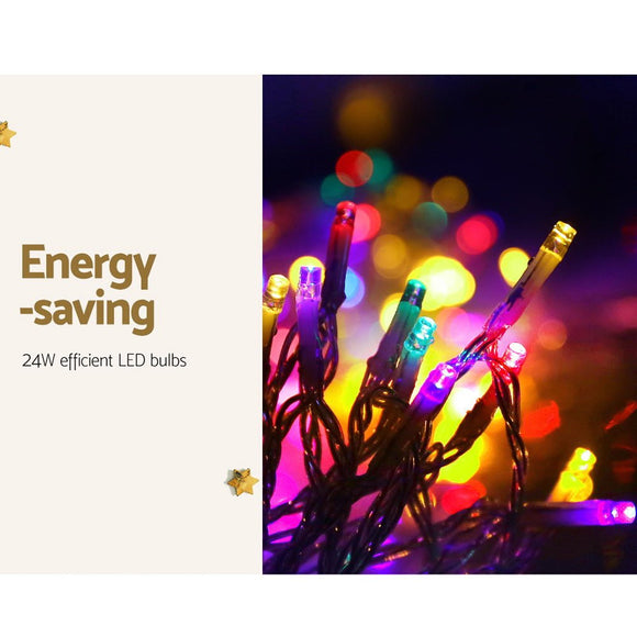 100M Christmas Lights String Fairy Light 500 LED Colourful Jingle Jollys - RnR Galore