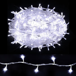 100M Christmas Lights String Fairy Light 500 LED Cool White Jingle Jollys - RnR Galore