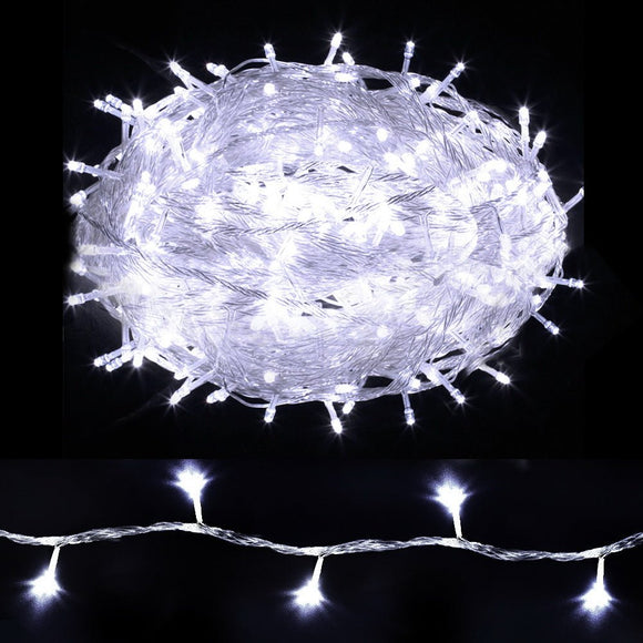 100M Christmas Lights String Fairy Light 500 LED Cool White Jingle Jollys - RnR Galore
