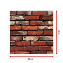 10m 3D Red Brick Print Theme Wallpaper - RnR Galore
