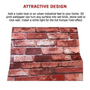 10m 3D Red Brick Print Theme Wallpaper - RnR Galore