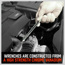 10Pc Flexible Head Ratchet Spanner Set Metric Wrench CRV With Carry Pouch 8 - 22MM - RnR Galore