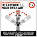 10Pc Flexible Head Ratchet Spanner Set Metric Wrench CRV With Carry Pouch 8 - 22MM - RnR Galore
