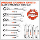 10Pc Flexible Head Ratchet Spanner Set Metric Wrench CRV With Carry Pouch 8 - 22MM - RnR Galore