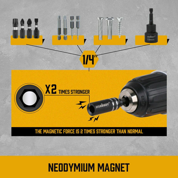 10Pc Magnetic Extension Socket Drill Bit Holder 1/4" Hex Screwdriver Nut Driver - RnR Galore