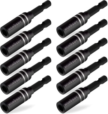 10Pc Magnetic Extension Socket Drill Bit Holder 1/4" Hex Screwdriver Nut Driver - RnR Galore