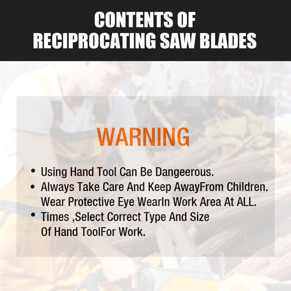 10Pc Reciprocating Saw Blades Set For Wood Metal Timber Demolition Cutting Tool - RnR Galore