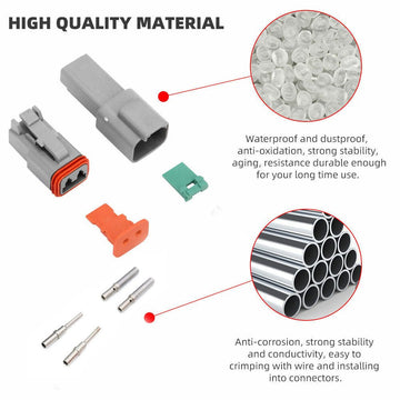 117PCS Deutsch Kit DT 2 Way Series Connector Plug Waterproof Auto Marine DT 2Pin - RnR Galore