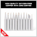 11Pc Soldering Iron Tips Solder Rework Lead Free Hakko Soldering Station AU - RnR Galore