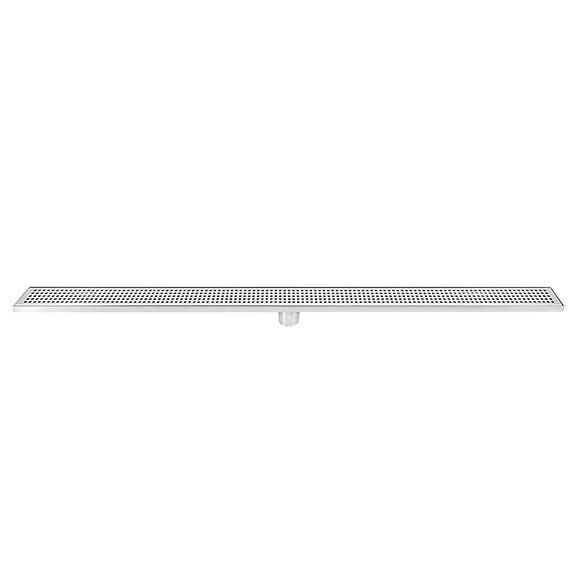 1200mm Bathroom Shower Stainless Steel Grate Drain w/Centre outlet Floor Waste Square Pattern - RnR Galore