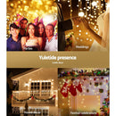 12.5M Christmas Lights Solar Icicle String Light Warm White Jingle Jollys - RnR Galore