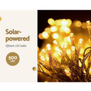 12.5M Christmas Lights Solar Icicle String Light Warm White Jingle Jollys - RnR Galore