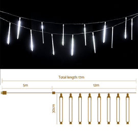 12M Christmas Lights Icicle Light 960 LED Falling Metor Jingle Jollys - RnR Galore