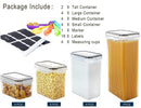 14 Pieces Airtight Food Storage and BPA Free Plastic with Easy Lock Black Lids Labels for Kitchen - RnR Galore