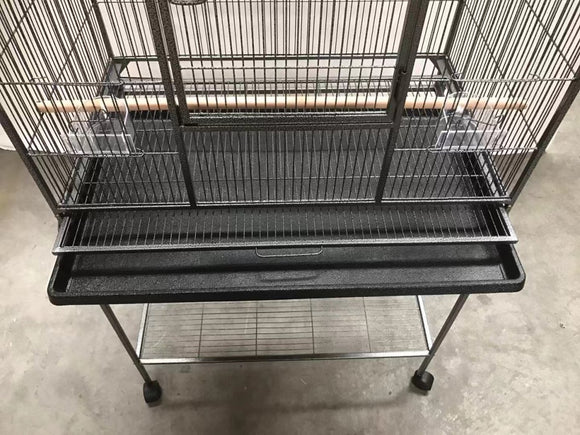 161 cm Bird Cage Parrot Aviary Pet Stand - alone Budgie Perch Castor Wheels - RnR Galore
