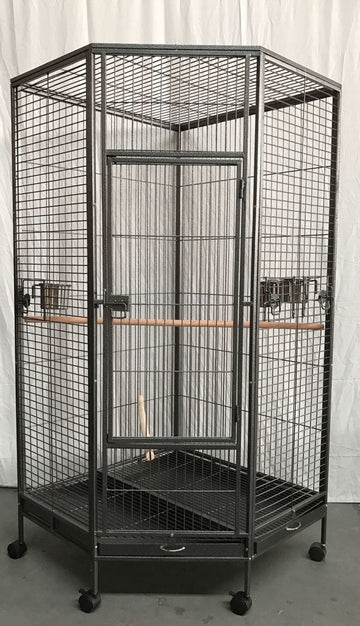 162cm Large Corner Bird Cage Pet Parrot Aviary Perch Castor Wheel - RnR Galore