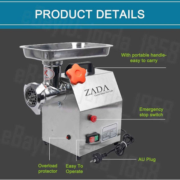 1.63HP Commercial Meat Mincer - Electric Grinder & Sausage Maker Filler 1200W - RnR Galore