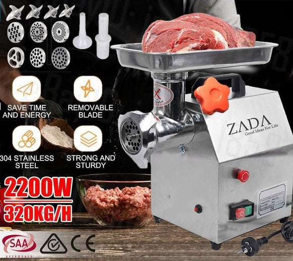 1.63HP Commercial Meat Mincer - Electric Grinder & Sausage Maker Filler 1200W - RnR Galore