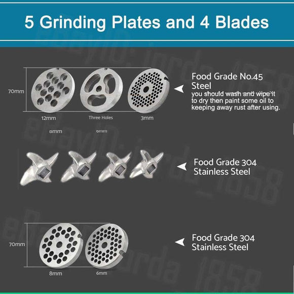1.63HP Commercial Meat Mincer - Electric Grinder & Sausage Maker Filler 1200W - RnR Galore