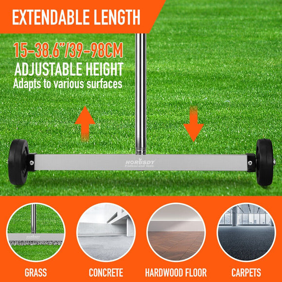 17inch Telescoping Magnetic Sweeper Magnet Broom Rolling Pick Up 8.8Lbs Portable - RnR Galore