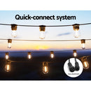 17m Solar Festoon Lights Outdoor LED String Light Christmas Party Decor 2pcs - RnR Galore