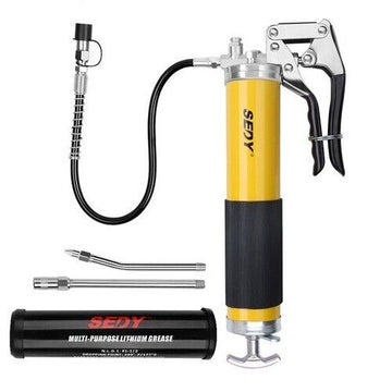 18inch Grease Gun 8000PSI Pistol Grip Flex Hose Heavy Duty Barrel With Cartridge - RnR Galore