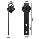 1.8m Heavy Duty Sliding Barn Single Door Hardware Kit Damper Track Rail Roller System - RnR Galore