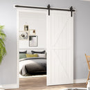 1.8m Heavy Duty Sliding Barn Single Door Hardware Kit Damper Track Rail Roller System - RnR Galore