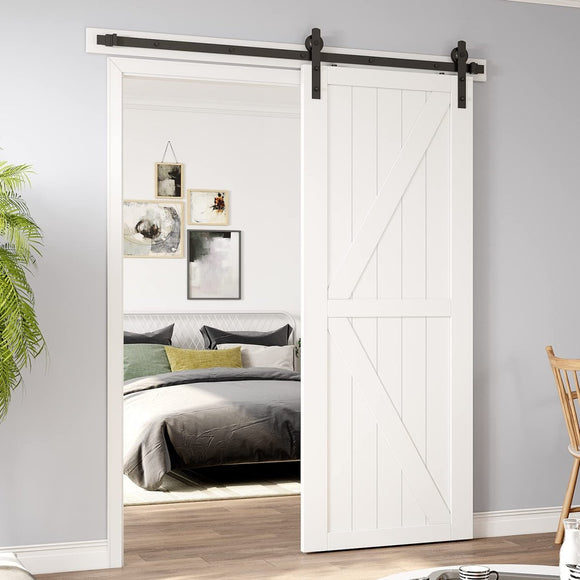 1.8m Heavy Duty Sliding Barn Single Door Hardware Kit Damper Track Rail Roller System - RnR Galore