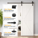 1.8m Heavy Duty Sliding Barn Single Door Hardware Kit Damper Track Rail Roller System - RnR Galore