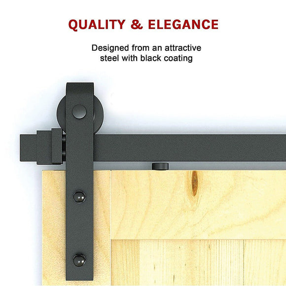 1.8m Sliding Barn Door Hardware Heavy Duty Sturdy Kit - RnR Galore