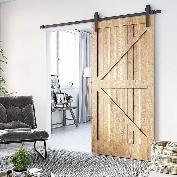 1.8m Sliding Barn Door Hardware Heavy Duty Sturdy Kit - RnR Galore