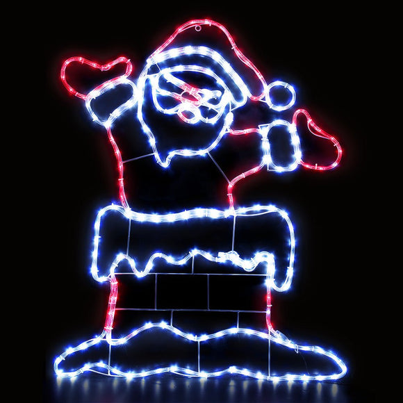 1M Christmas Lights 248 LED Santa Motif Light Decorations Jingle Jollys - RnR Galore