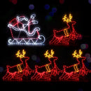 1X Christmas Lights Reindeer Sleigh 806 LED Decorations Jingle Jollys - RnR Galore