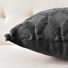 2 Pack Decorative Boho Throw Pillow Covers 45 x 45 cm (Black) - RnR Galore
